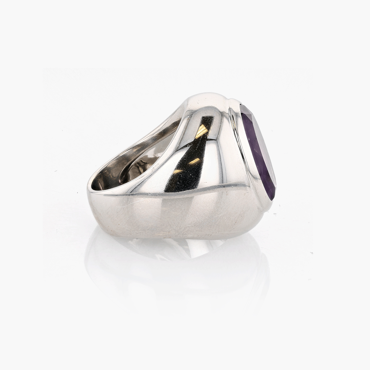 Cartier White Gold and Amethyst Ring