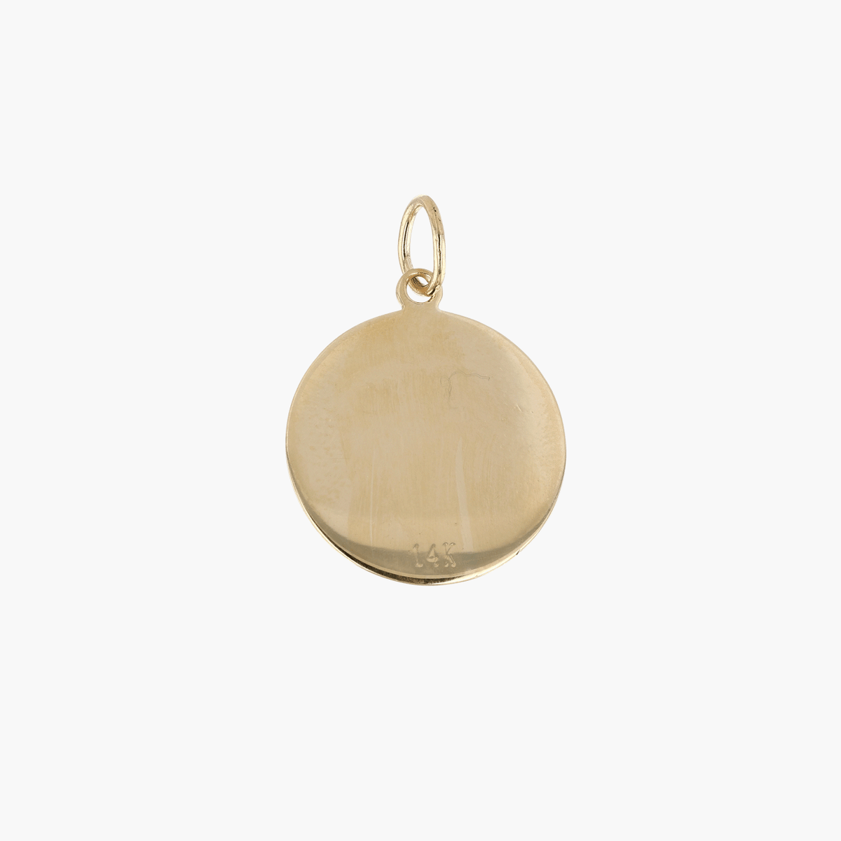Gold Round Disc Charm