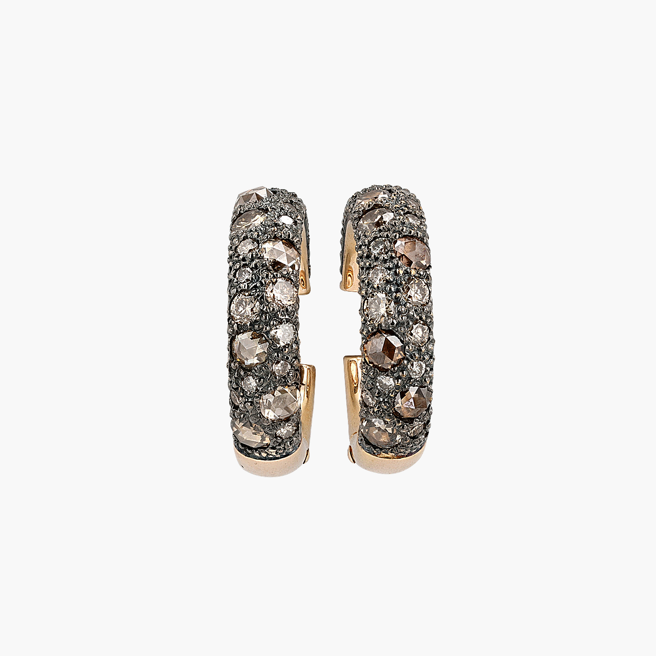 Vintage Pomellato Sabbia Diamond Hoops