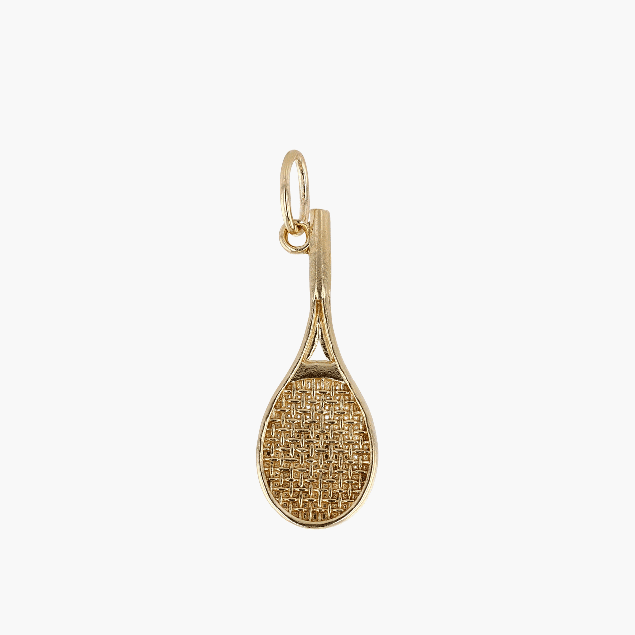 Gold Tennis Racquet Charm