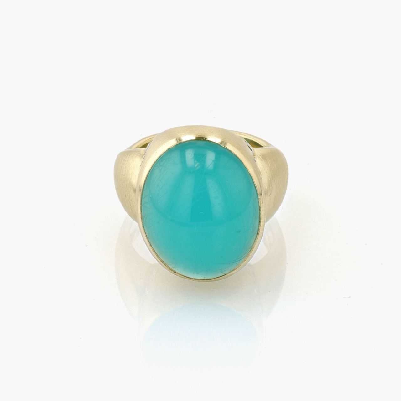 Gold, Diamond, and Chrysocolla Cocktail Ring