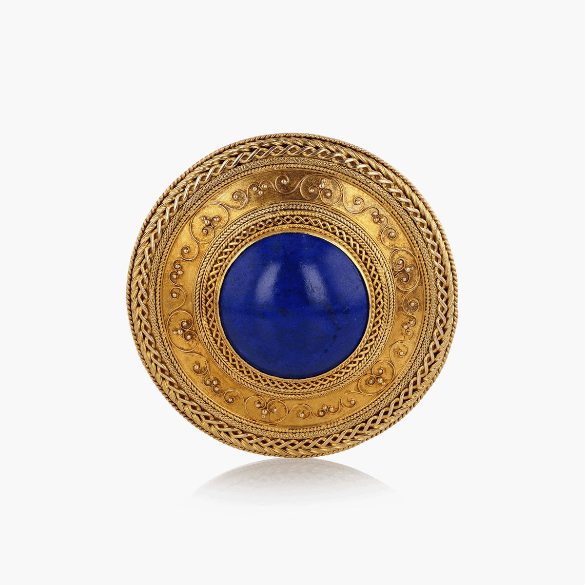 Victorian Gold and Lapis Lazuli Brooch