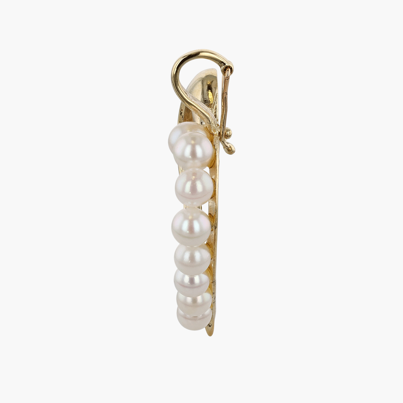 14k Yellow Gold and Cultured Pearl Heart Pendant