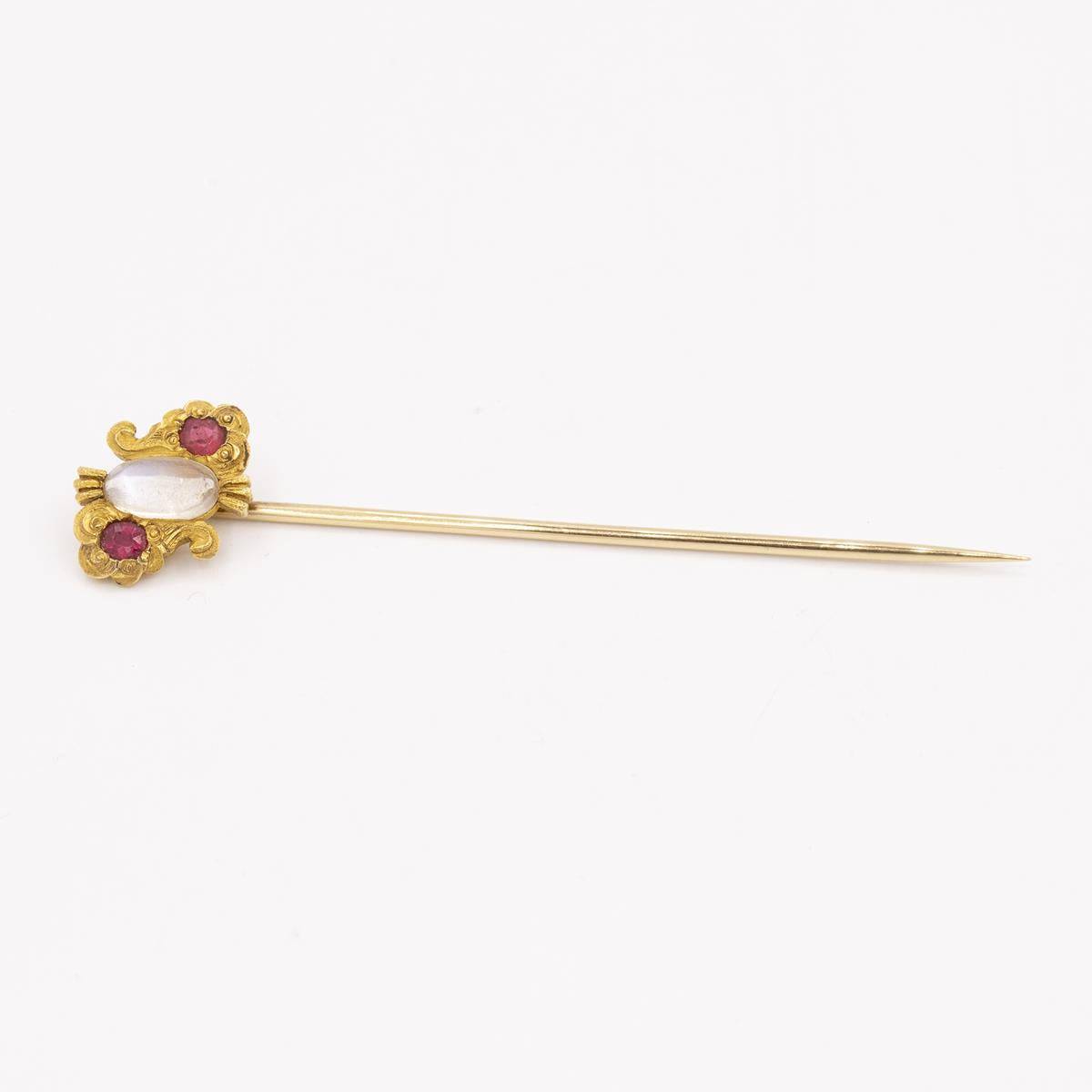 Tiffany & Co. Moonstone & Sapphire Stick Pin