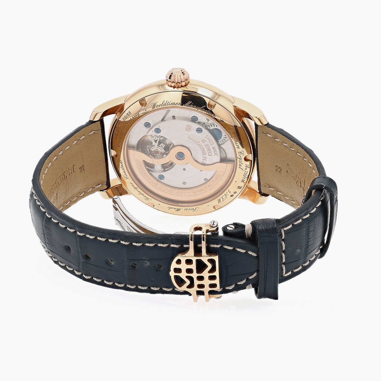 Vintage 18K Rose Gold Frederique Constant World Time