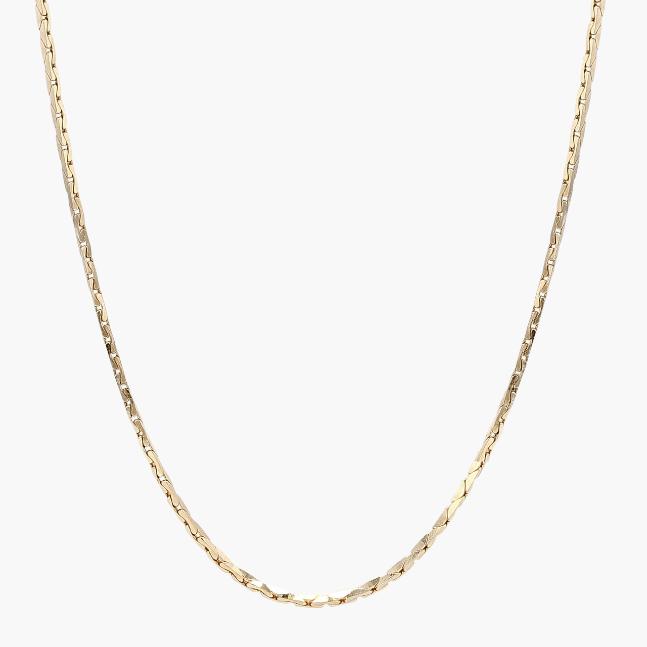 Gold 32 Inch High Polish Cobra Chain