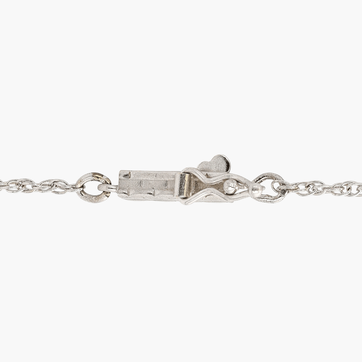 Platinum, White Gold, and Diamond Heart Necklace