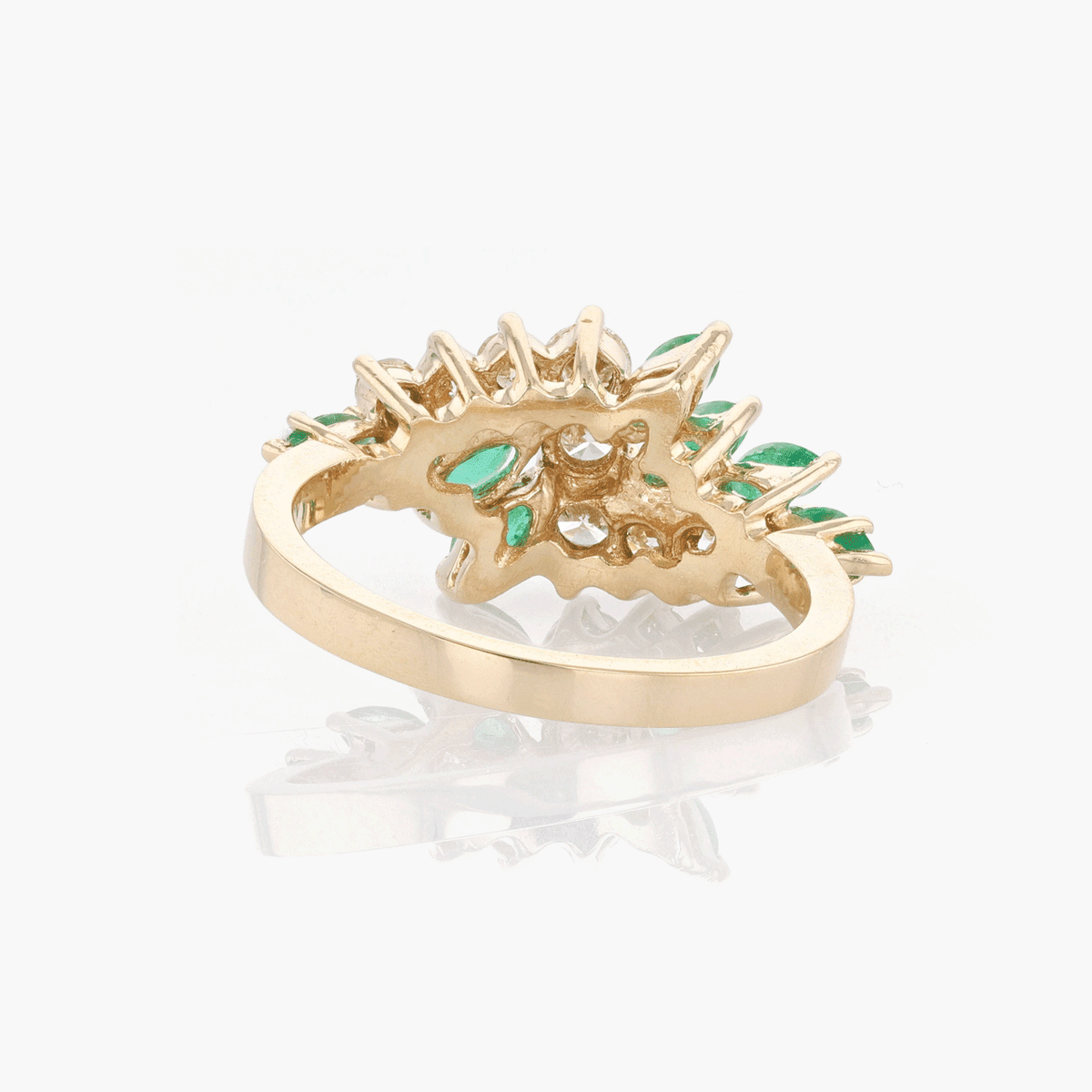 Gold, Emerald, and Diamond Ring