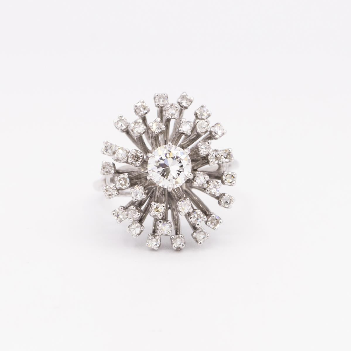 14KT Gold Diamond Cluster Ring