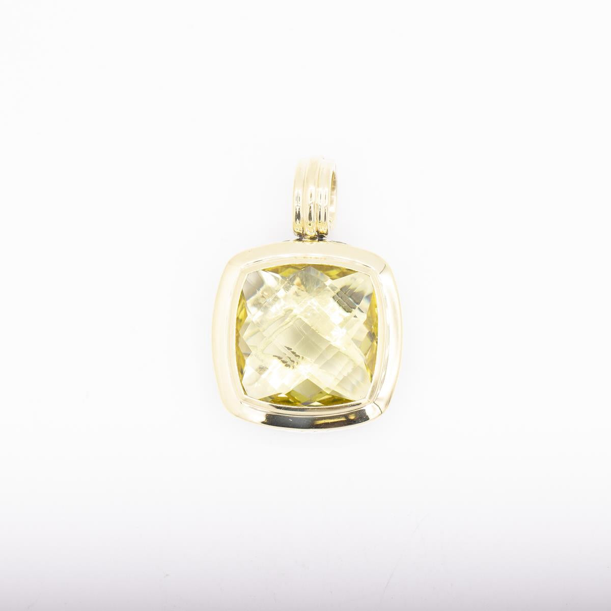 Vintage David Yurman Albion Sterling Silver Lemon Citrine Enhancer
