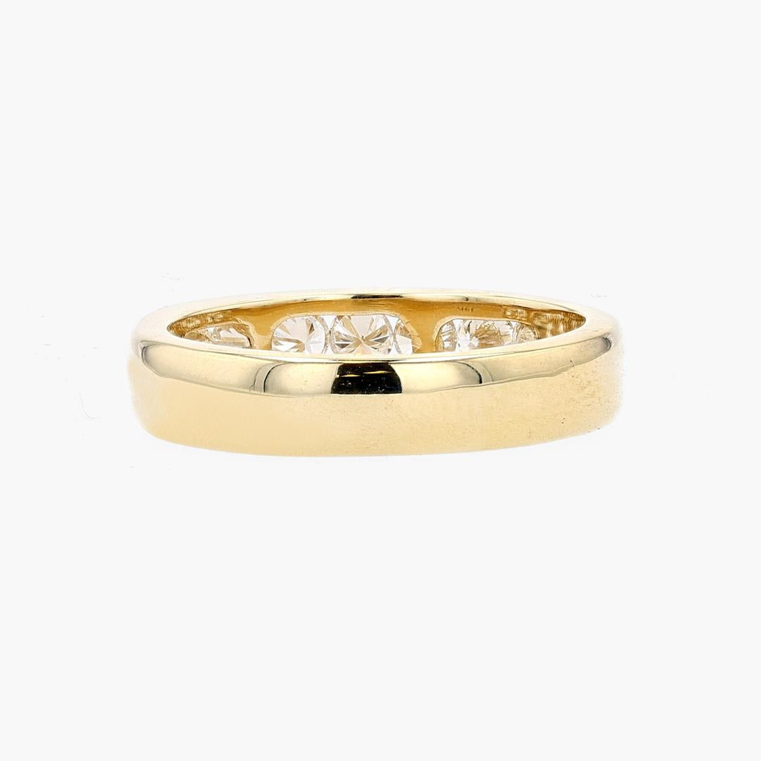 Vintage 14KT Gold Channel Diamond Wedding Band
