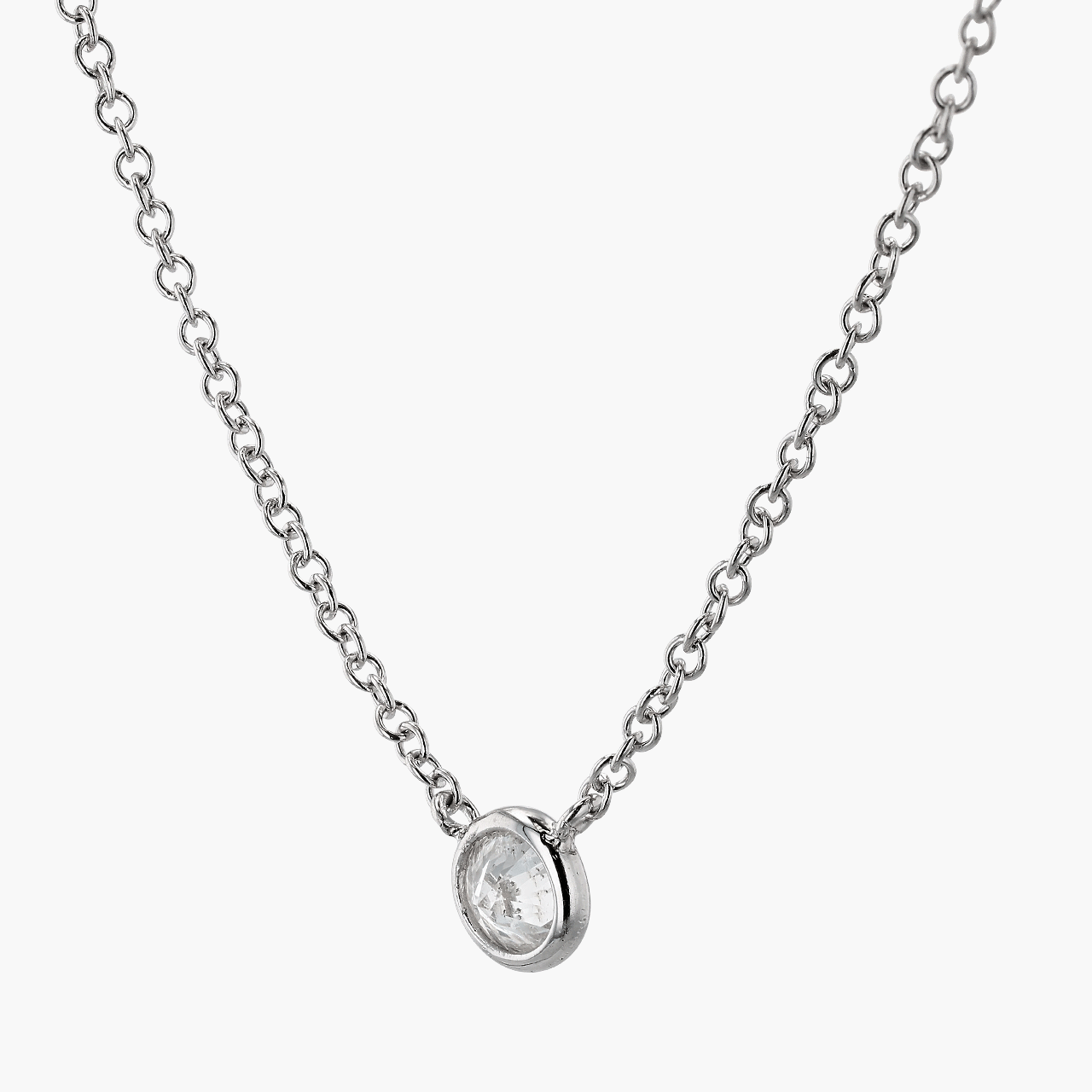 White Gold and Diamond Pendant Necklace