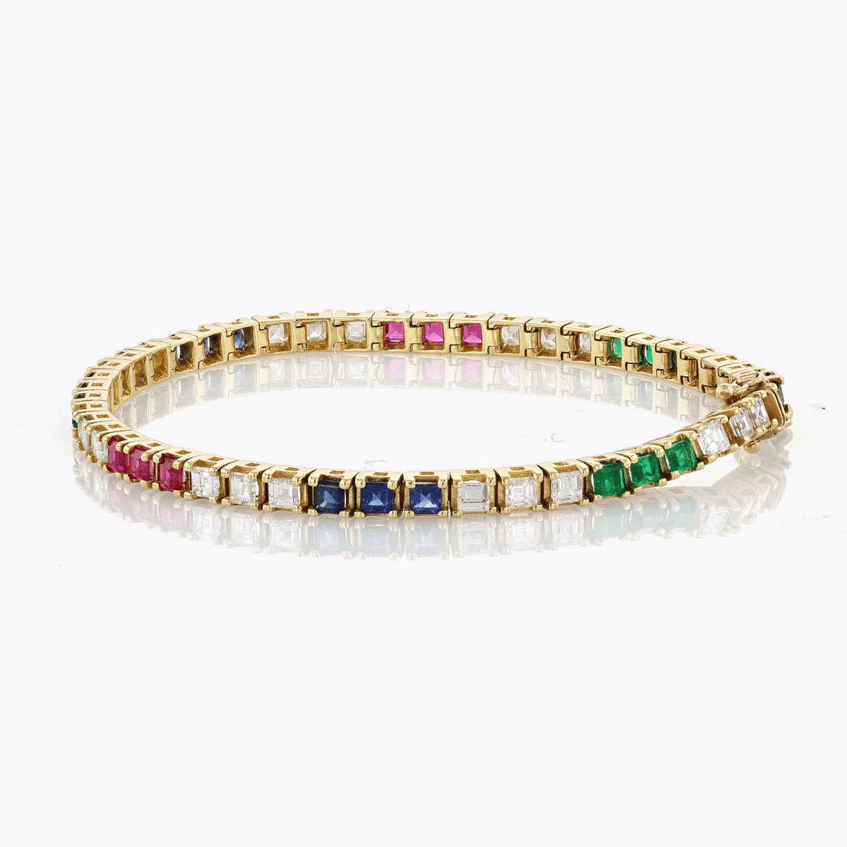 Vintage 18Y Multi Color Gemstone Bracelet