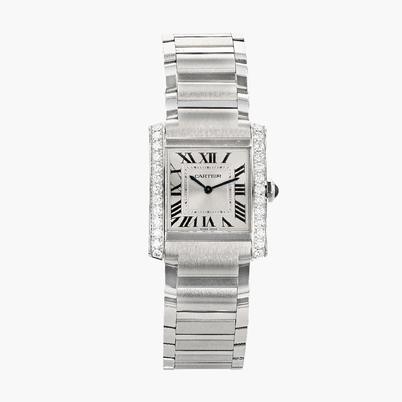 Cartier Tank Francaise With Diamond Set Brancards