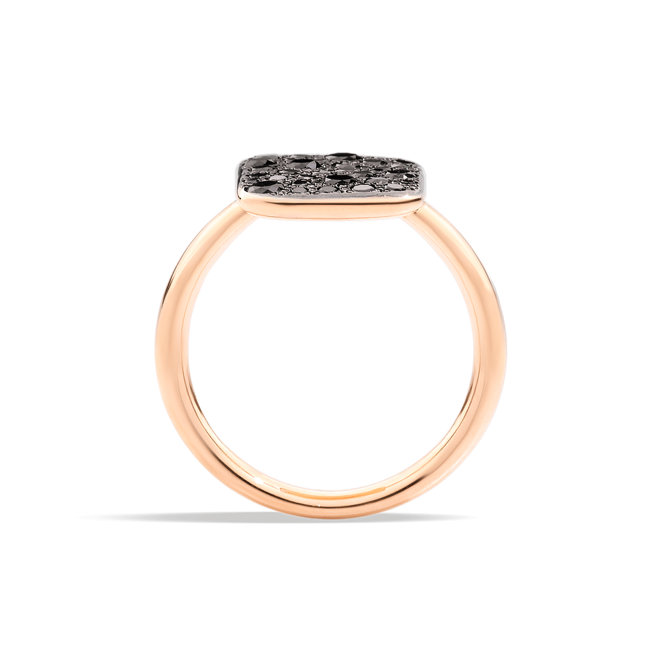 Pomellato Sabbia 18k Rose Gold and Black Diamond Ring