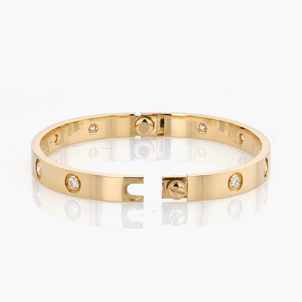 Gold and Diamond Cartier Love Bracelet
