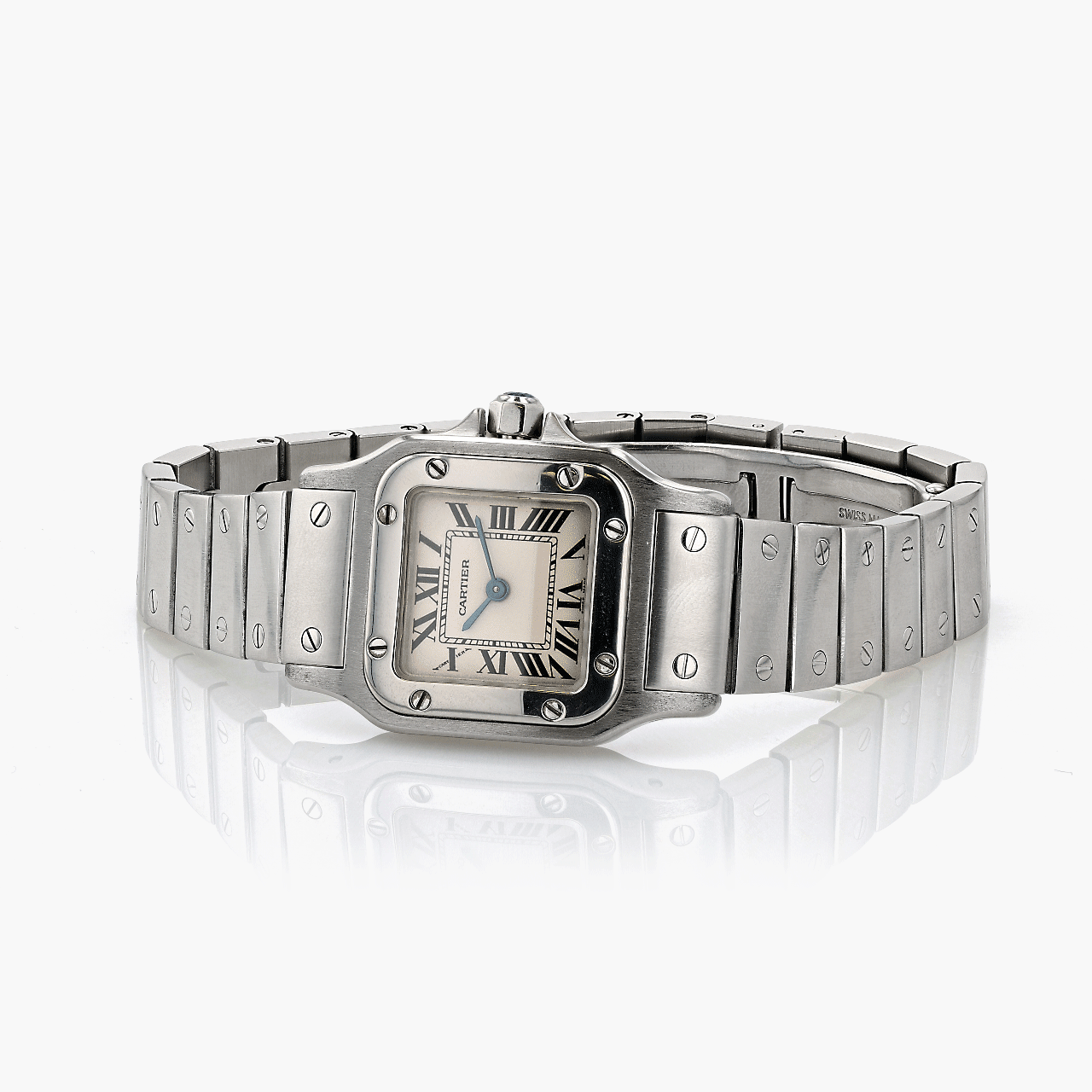 Vintage Steel Cartier Santos Galbee