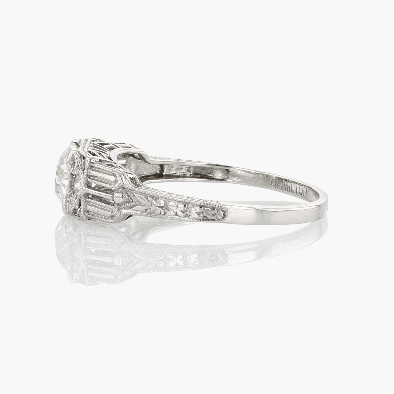Art Deco Platinum Diamond Ring