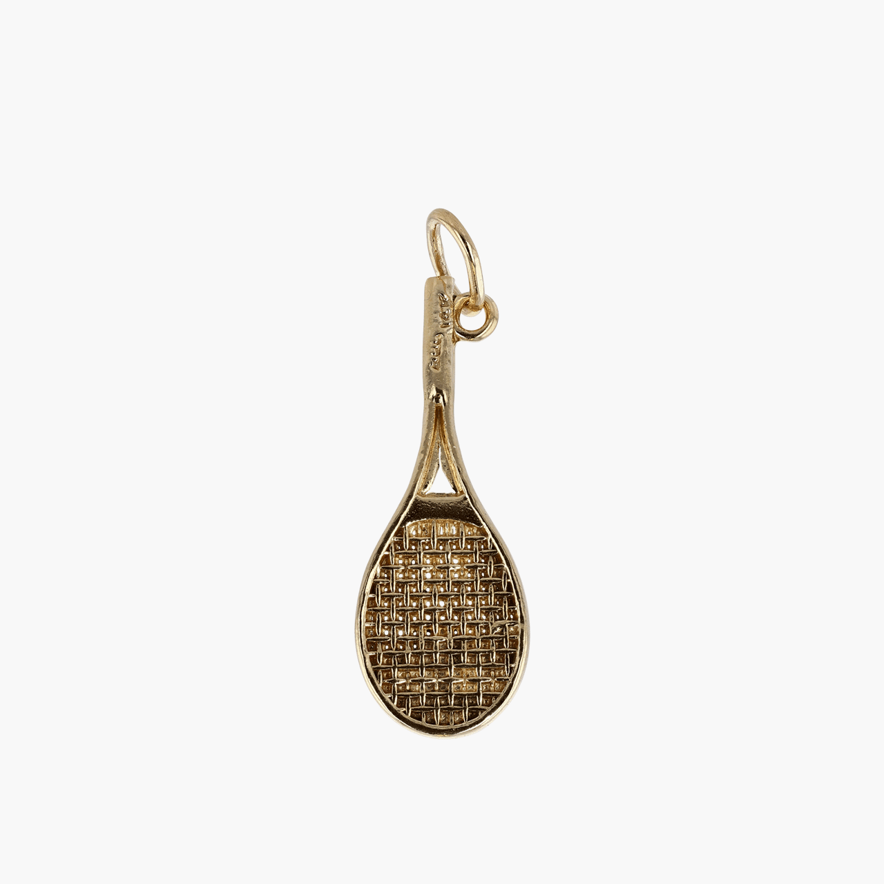 Gold Tennis Racquet Charm