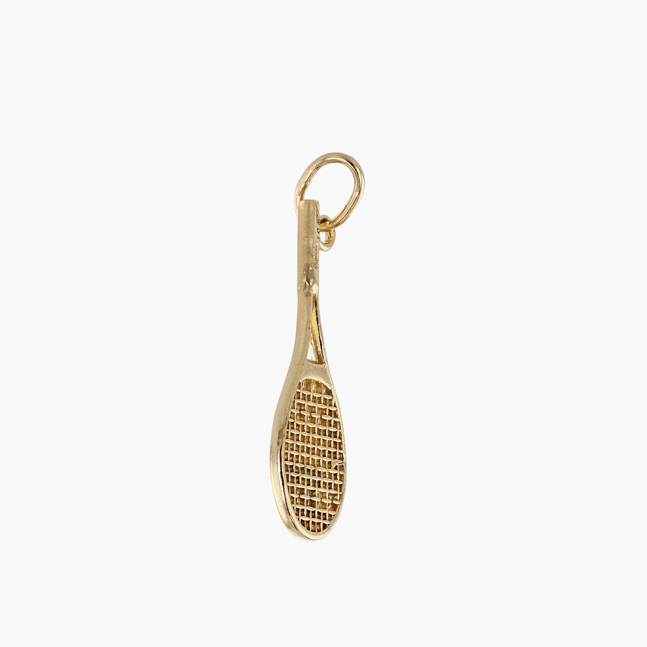 Gold Tennis Racquet Charm