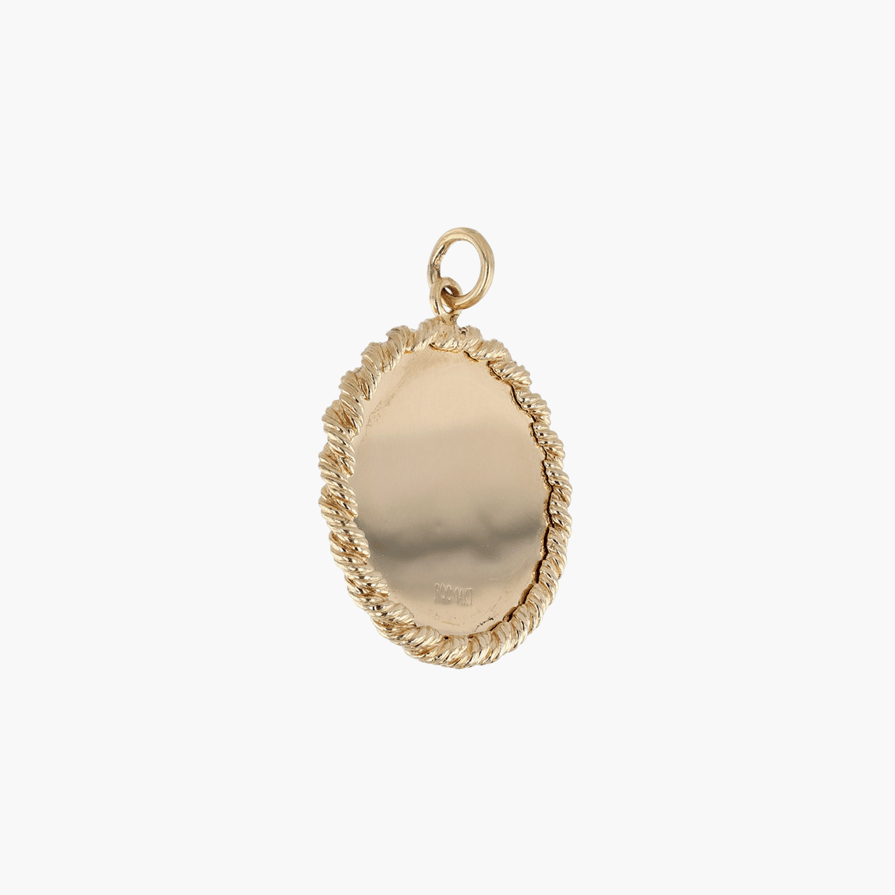 Gold Engravable Disc Charm