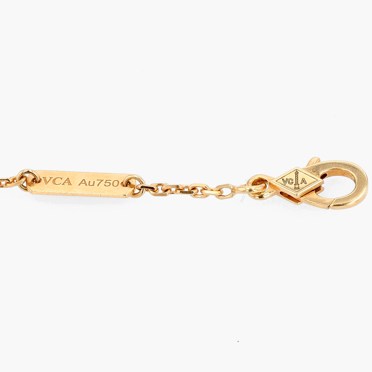 Van Cleef & Arpels Gold and Mother of Pearl Vintage Alhambra Pendant