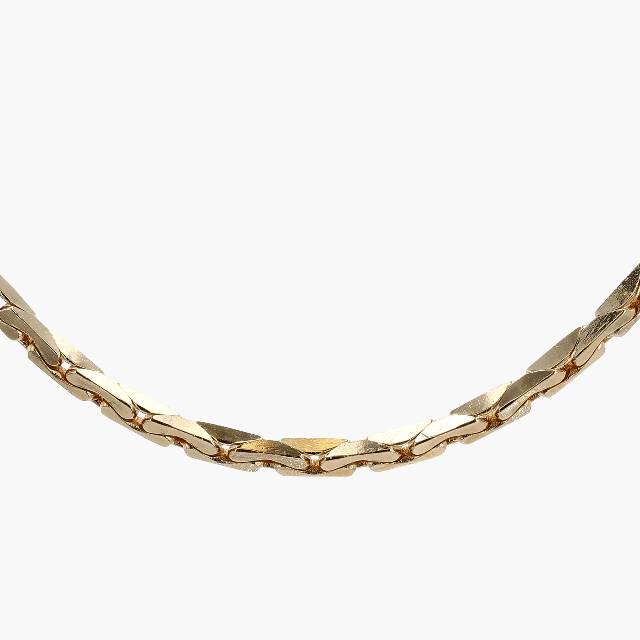 Gold 32 Inch High Polish Cobra Chain