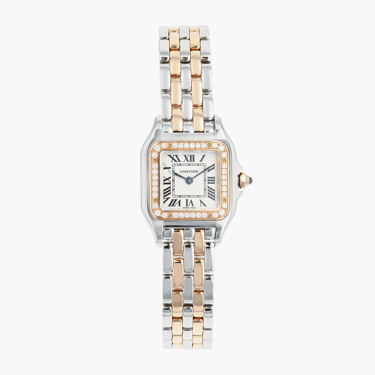 Cartier Rose Gold, Steel, and Diamond Panthere de Cartier Small Model