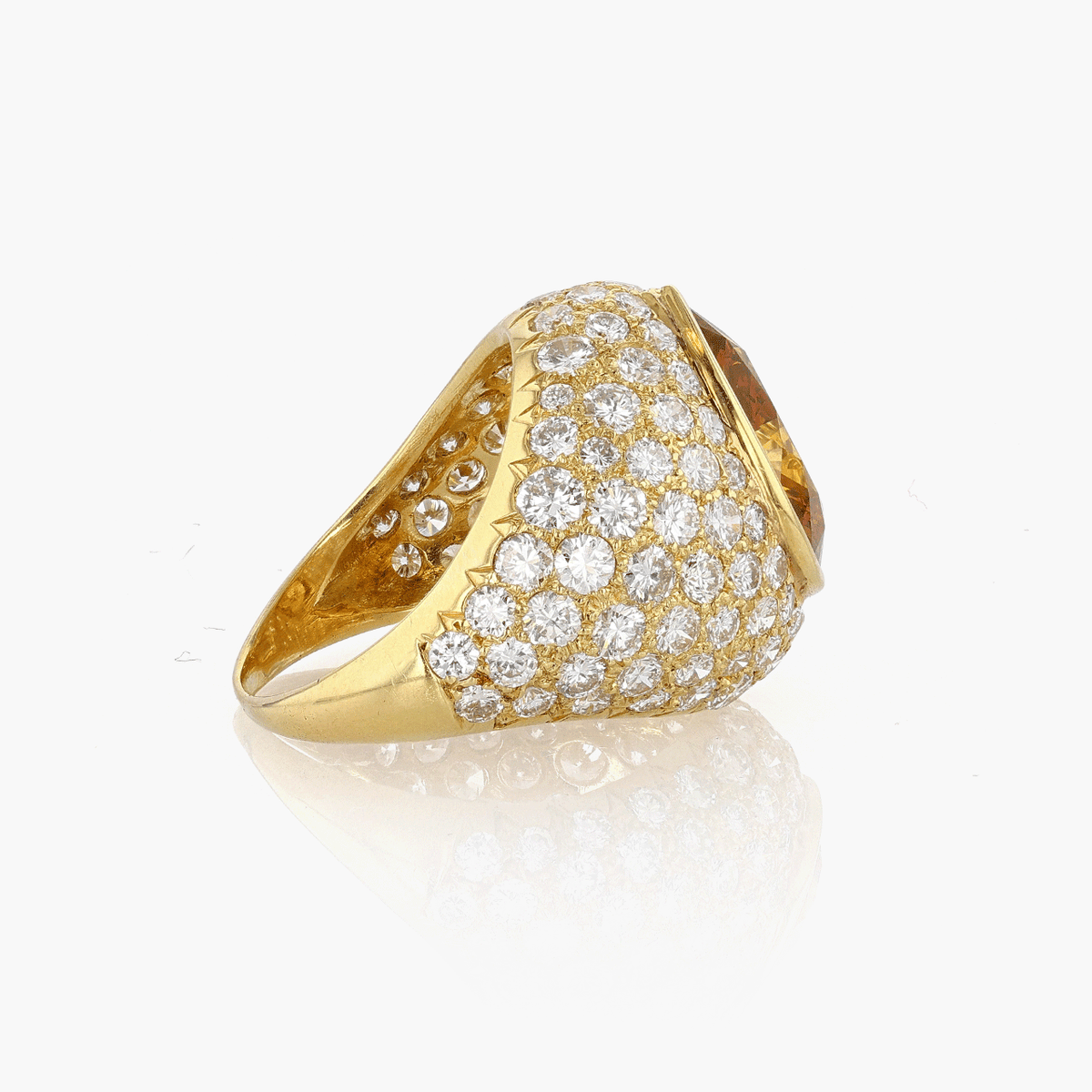 Gold, Colored Diamond, and Diamond Ring
