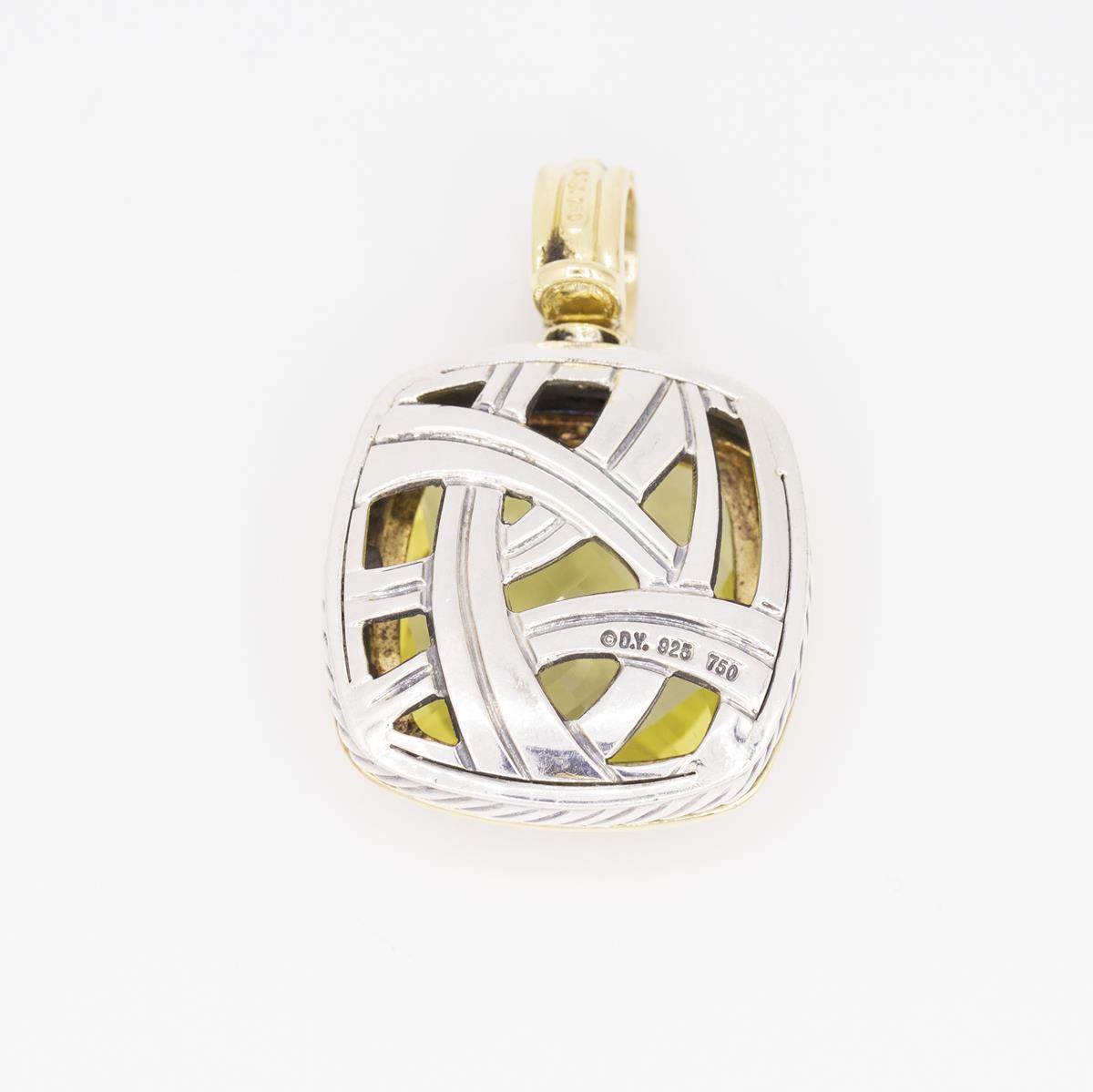 Vintage David Yurman Albion Sterling Silver Lemon Citrine Enhancer