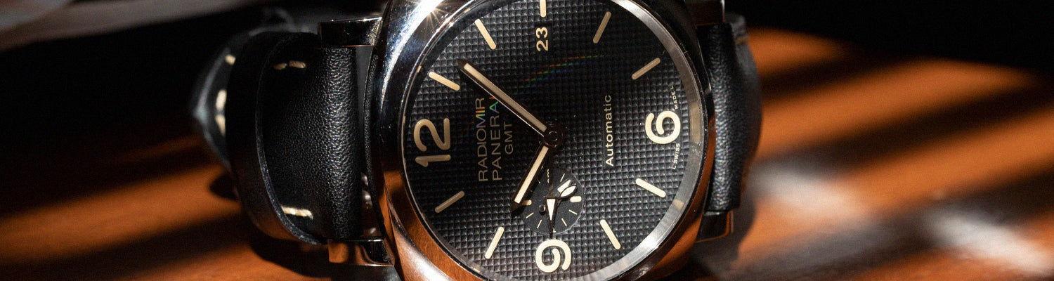 Panerai Wrist Watch with Gold Accents