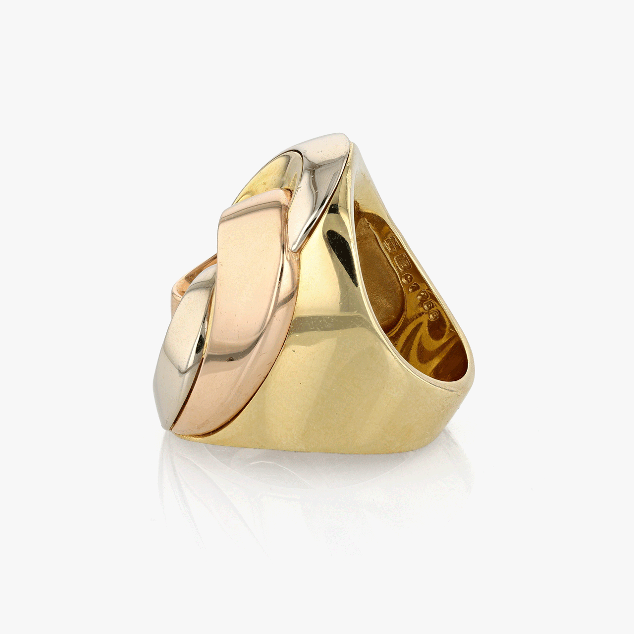 Marina B Tri-Color Gold Cocktail Ring