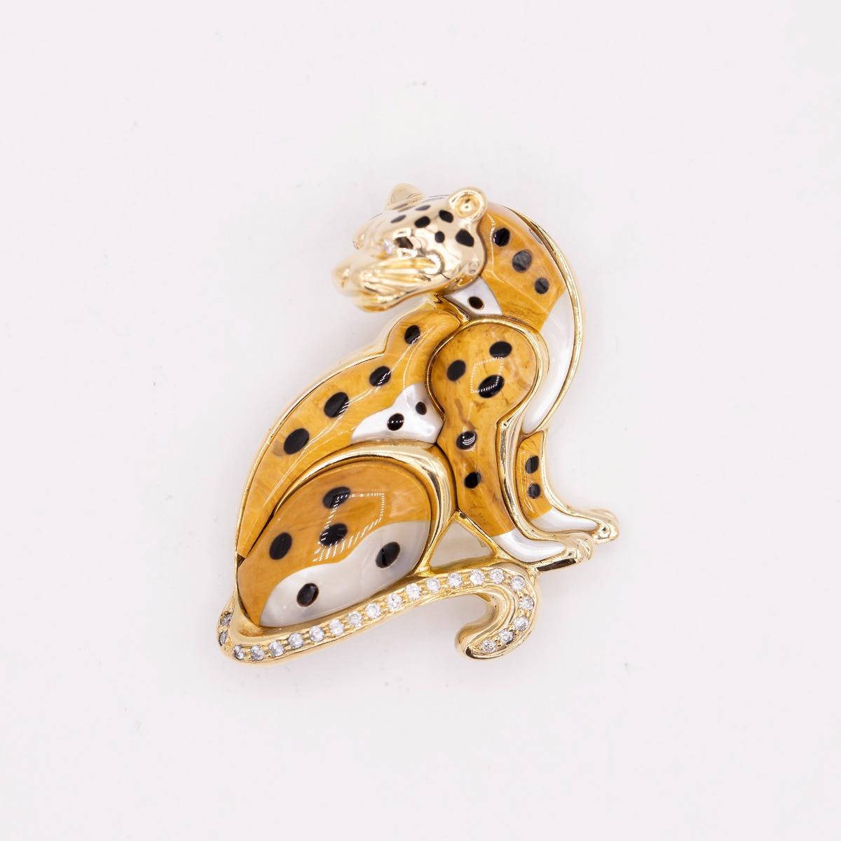 Leopard Brooch By Asch/Grossbardt