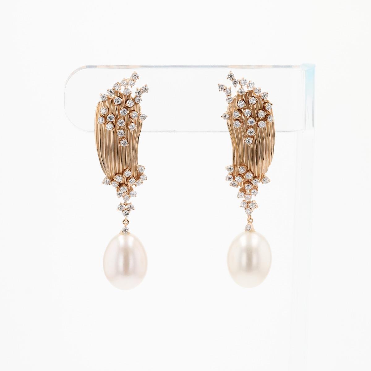 Heub Bahia 18KT Gold Pearl and Diamond Earrings