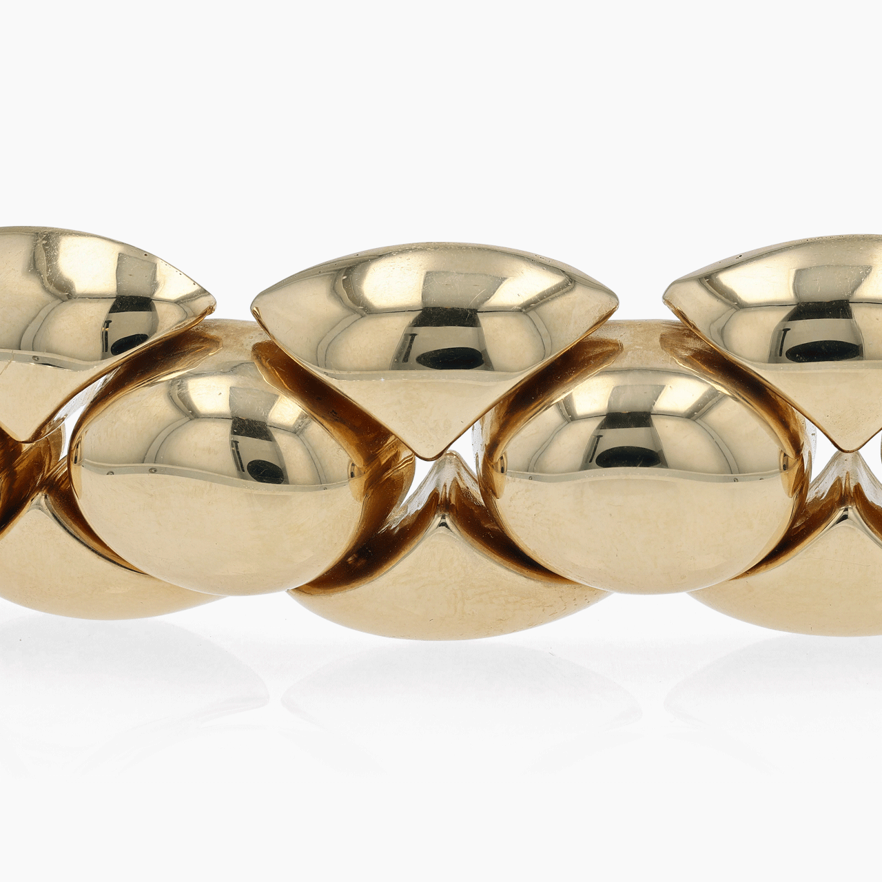 Gold Domed Geometric Bracelet