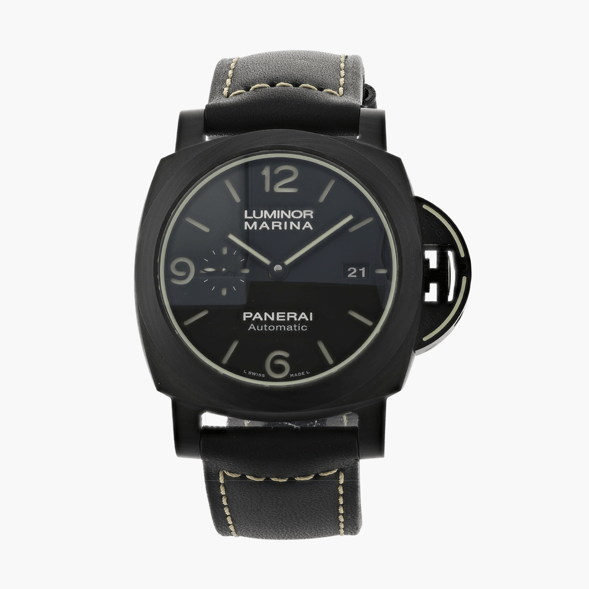 黒*吾様 【OFFICINE PANERAI】 44m用ラバーベルト／ブラック 純正品]PANERAI OFFICINE ラバーベルト ブラック