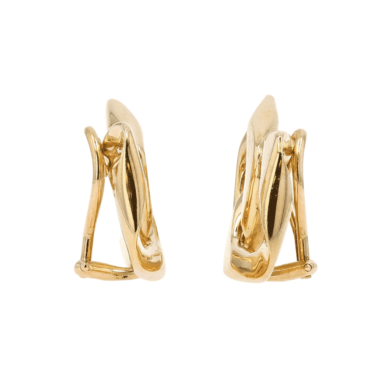 Vintage 18k Gold Link Chain and Matching Earrings