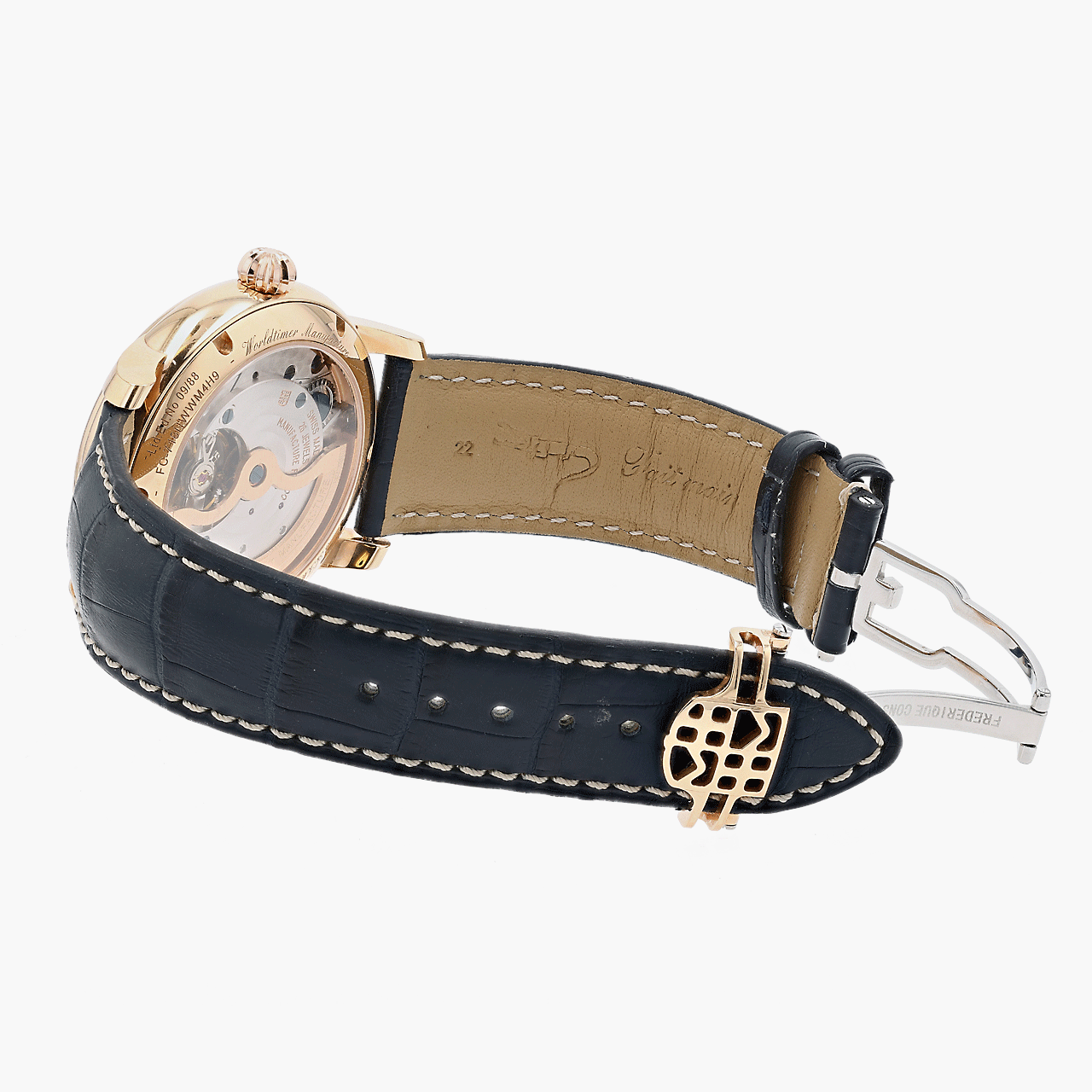 Vintage 18K Rose Gold Frederique Constant World Time