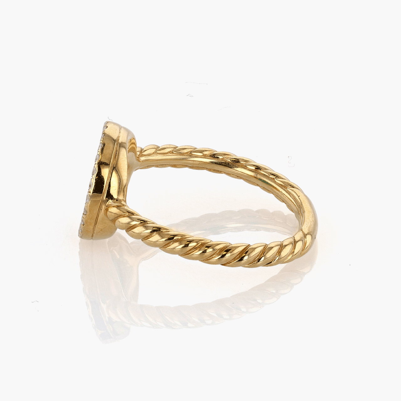 David Yurman Gold, Turquoise, and Diamond Elements Ring