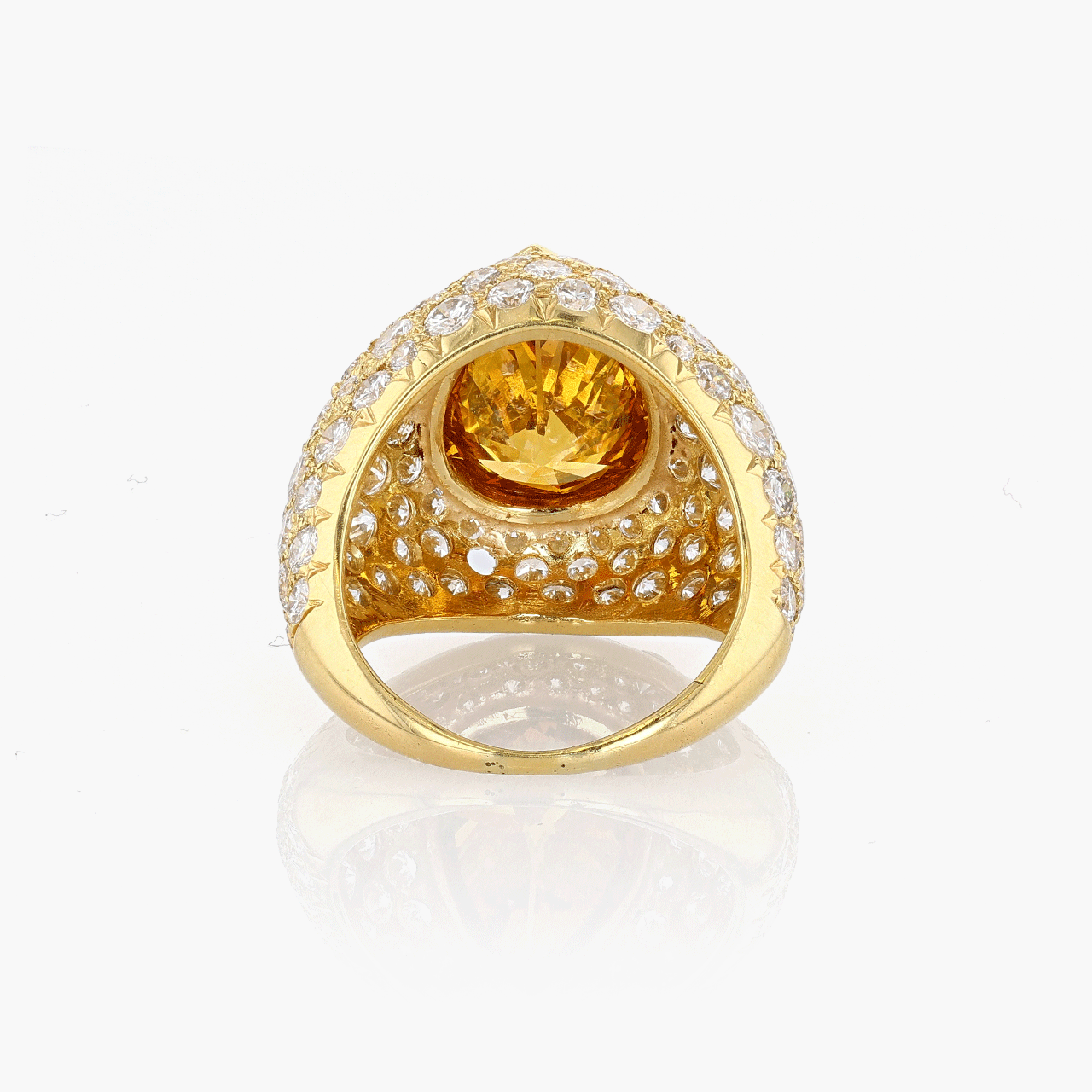 Gold, Colored Diamond, and Diamond Ring