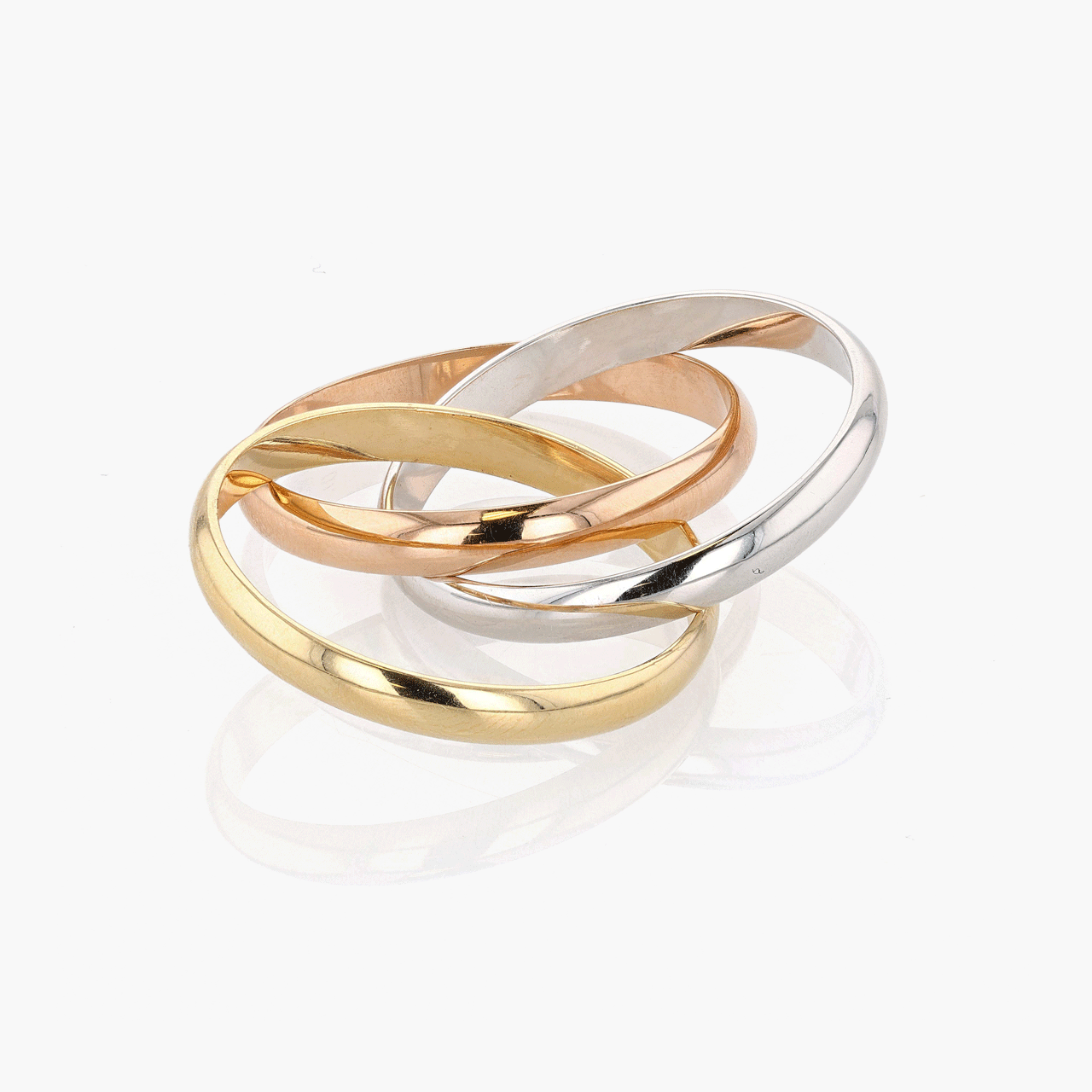 Cartier Trinity Ring in Yellow, White, and Rose Gold