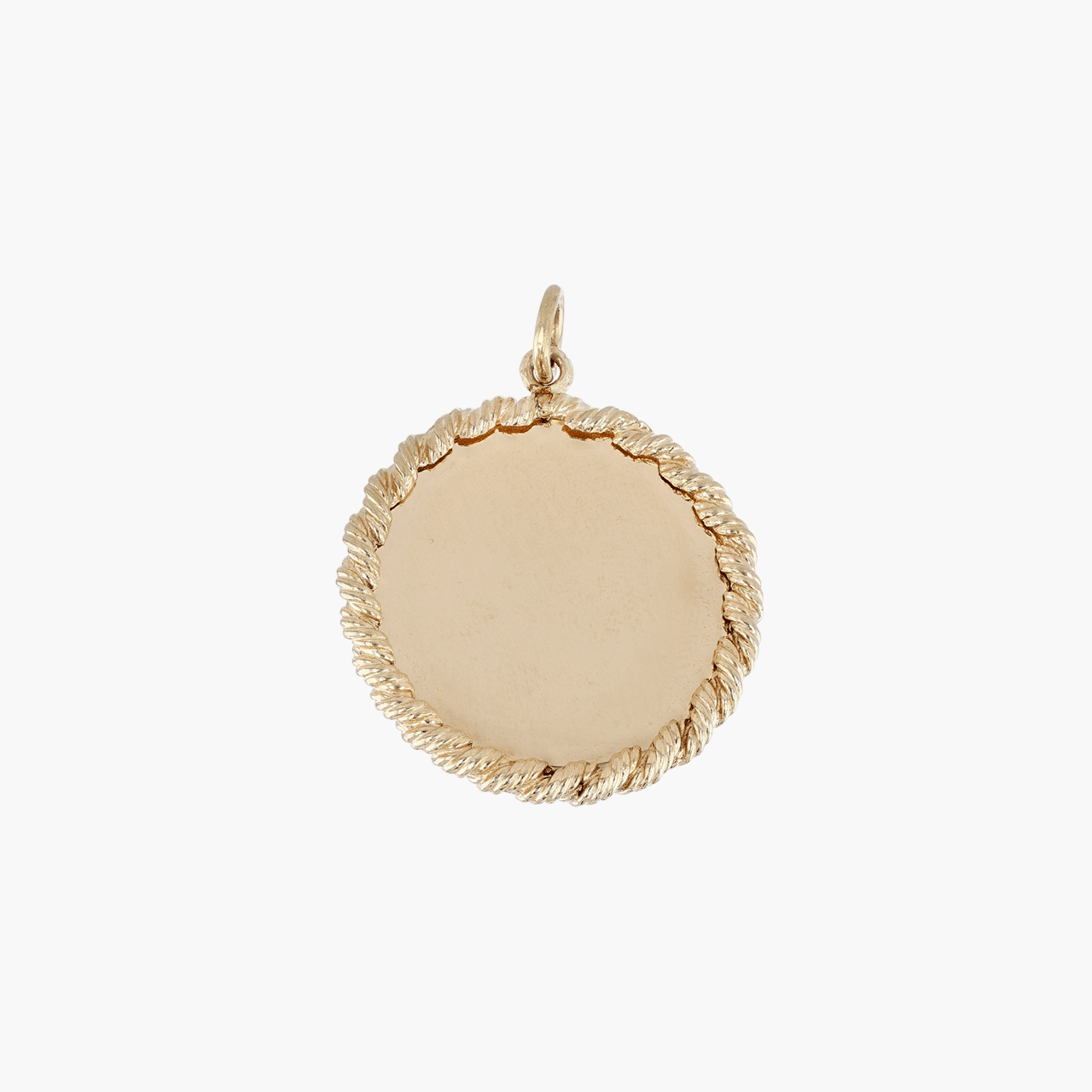 Gold Engravable Disc Charm