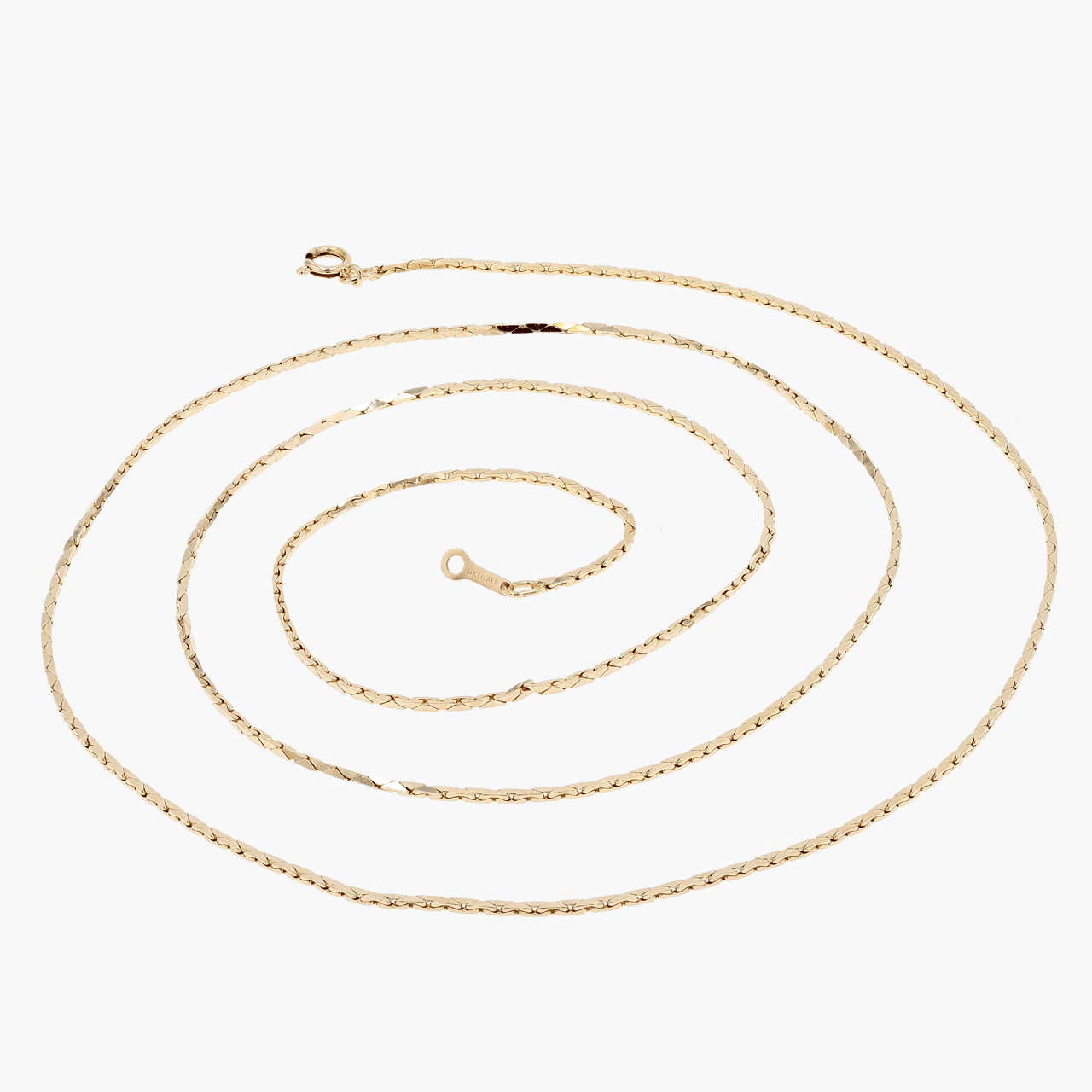 Gold 32 Inch High Polish Cobra Chain