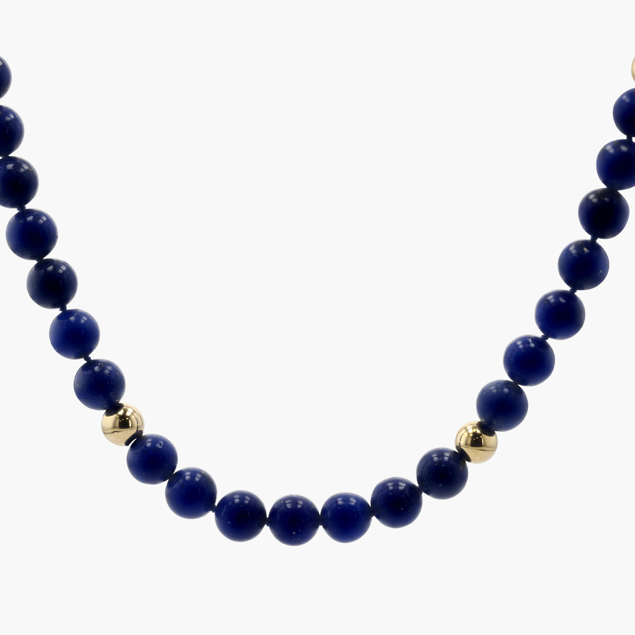 Gold and Lapis Lazuli Beaded Necklace