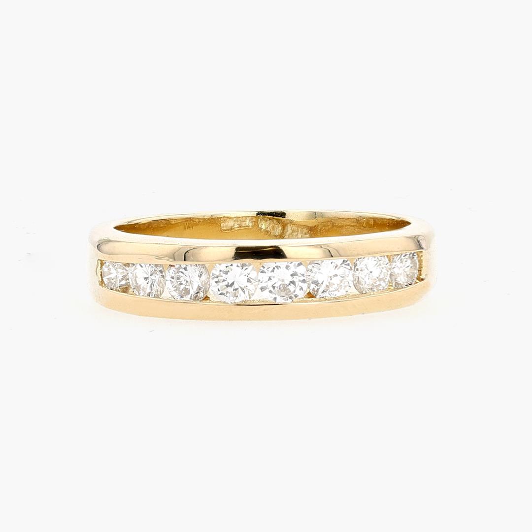 Vintage 14KT Gold Channel Diamond Wedding Band