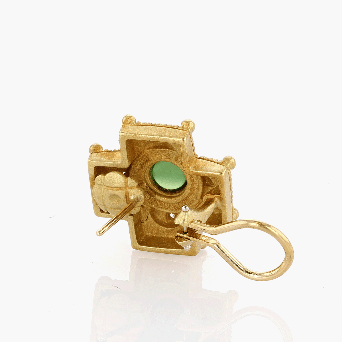 18k Gold Kieselstein-Cord Tourmaline Earrings