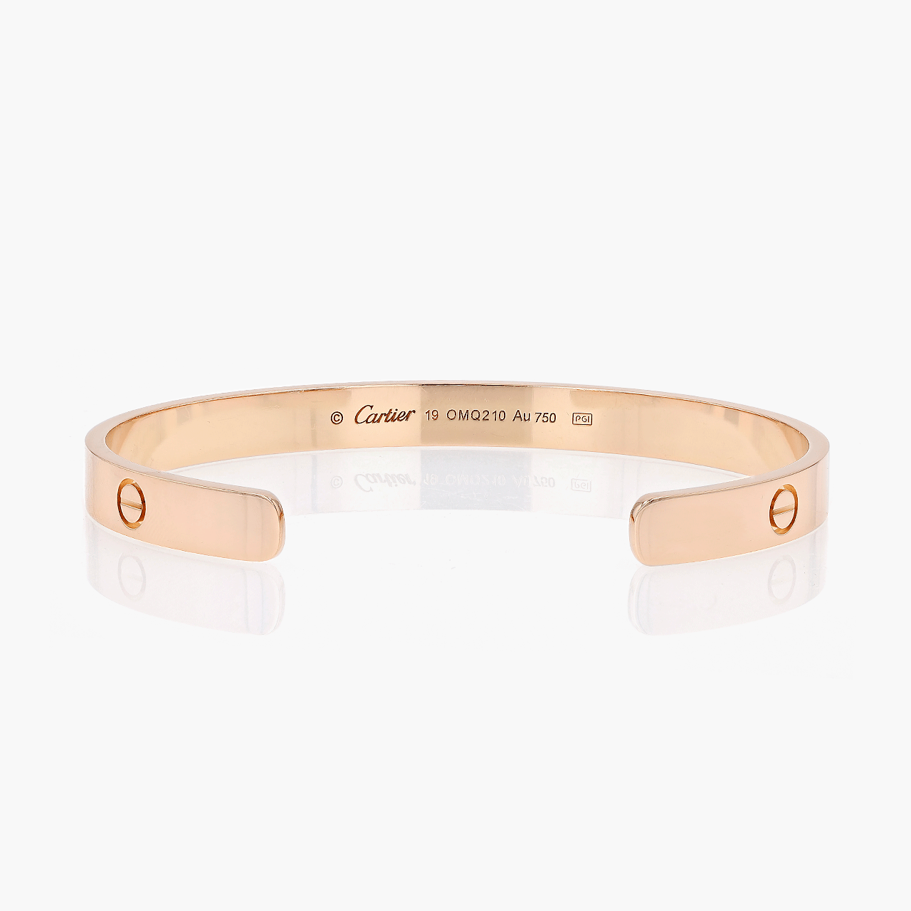 Vintage Cartier 18k Rose Gold Love Cuff Bracelet