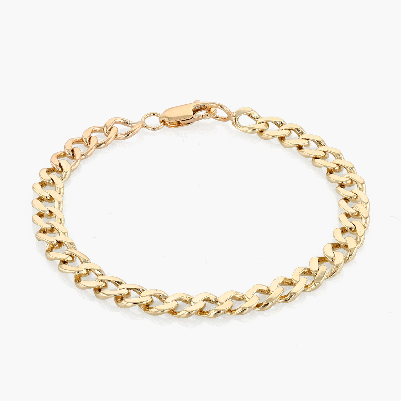 Vintage 14k Yellow Gold Solid Curb Link Chain