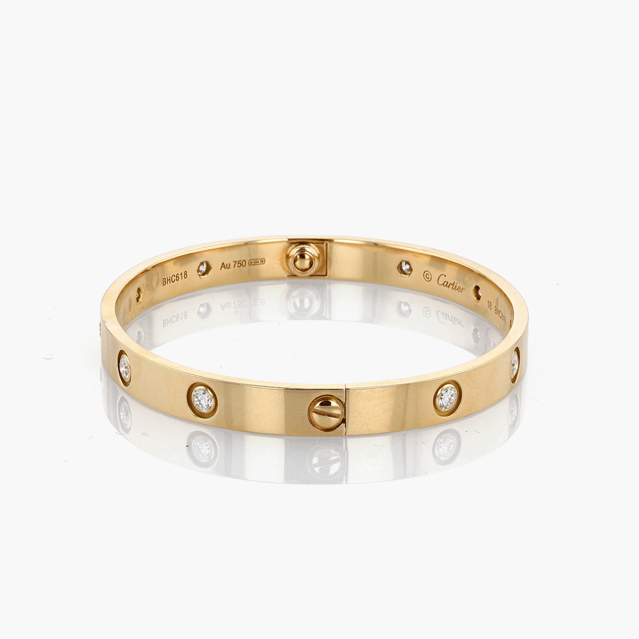 Cartier Gold and Diamond Love Bracelet