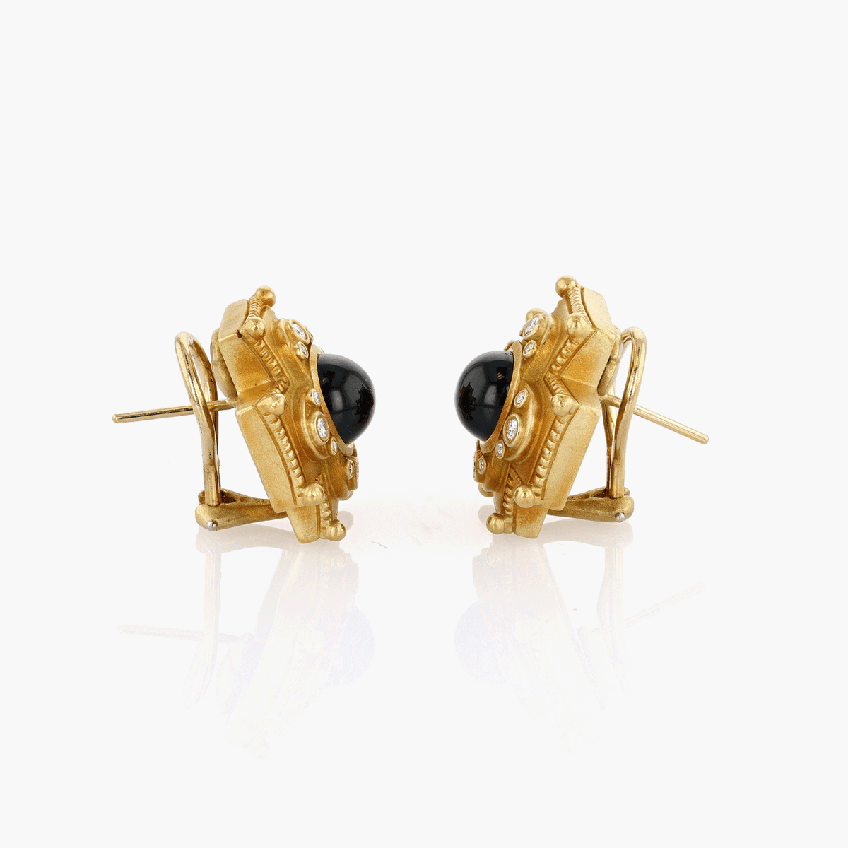 18k Gold Kieselstein-Cord Tourmaline Earrings